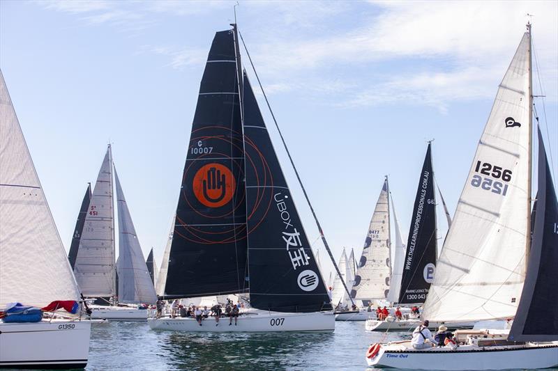 Paul Buchholz' Extasea - Melbourne to Geelong Passage Race photo copyright Steb Fisher taken at Royal Geelong Yacht Club and featuring the IRC class