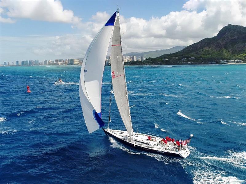 Trader Sailing finishing the Transpac 2019 photo copyright Ryzone Media taken at  and featuring the IRC class