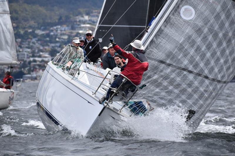 Wings Three making a splash in the Banjos Shoreline Crown Series Bellerive Regatta photo copyright Jane Austin taken at Bellerive Yacht Club and featuring the IRC class