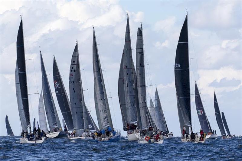 The fleet in the 2019 Noakes Sydney Gold Coast Yacht Race heads out of Sydney Harbour photo copyright Andrea Francolini taken at Cruising Yacht Club of Australia and featuring the IRC class