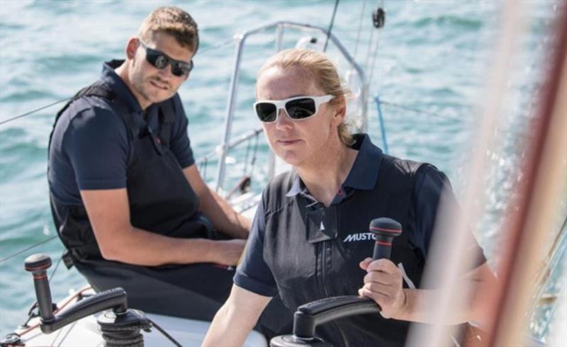 A formidable duo Henry Bomby and Shirley Robertson compete on the new Sun Fast 3300 photo copyright Tim Butt / Vertigo Films taken at Royal Ocean Racing Club and featuring the IRC class