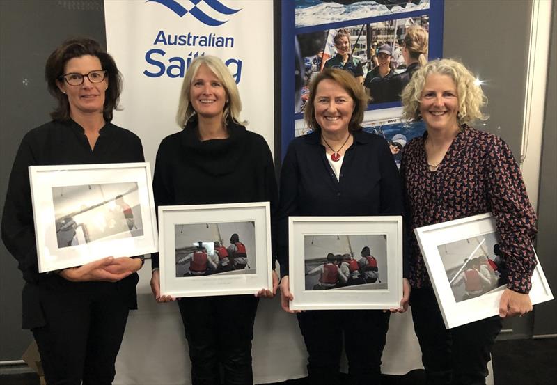 Third place Phillipa Calvert, Felicity Allison, Mel Ford and Emma Hooper - 2021 Combined Clubs Women's Keelboat Regatta photo copyright Jane Austin taken at Derwent Sailing Squadron and featuring the IRC class