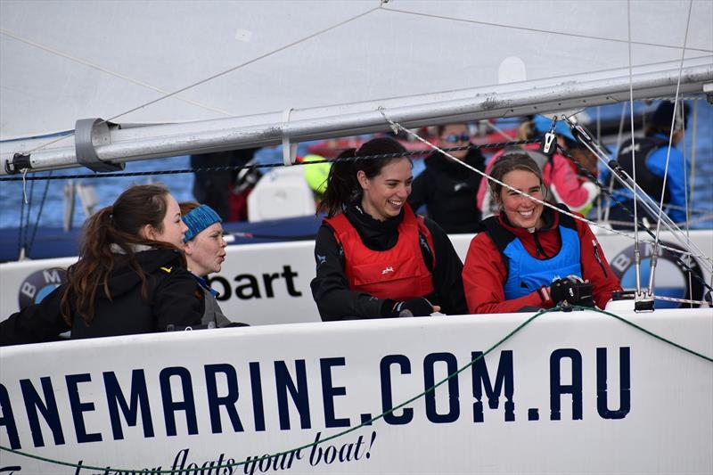 Matilda O'Donoghue Charlotte Armstrong Grace Holligan and Isabella Ermacora - 2021 Combined Clubs Women's Keelboat Regatta - photo © Jane Austin