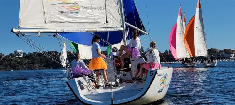 SheSails, all-female mixed team, as the Best Mascot photo copyright Swan River Sailing taken at Royal Freshwater Bay Yacht Club and featuring the IRC class