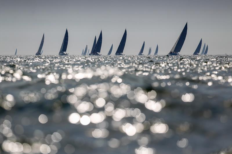 Fleet sailing West from the Needles - 2021 Myth of Malham Cup photo copyright Paul Wyeth / RORC taken at Royal Ocean Racing Club and featuring the IRC class