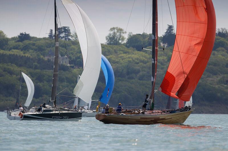 Oliver Hughes' S&S 41 Easy Glider (Red Spinnaker) - photo © Rick Tomlinson / RORC