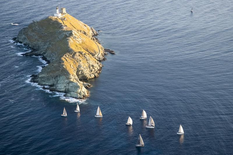 Rolex Giraglia fleet in close competition at the Giraglia Rock photo copyright Carlo Borlenghi / Rolex taken at Yacht Club Italiano and featuring the IRC class