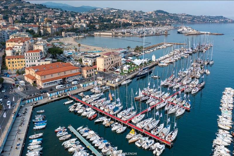 2021 Rolex Giraglia fleet set to start photo copyright Rolex / Carlo Borlenghi taken at Yacht Club Sanremo and featuring the IRC class