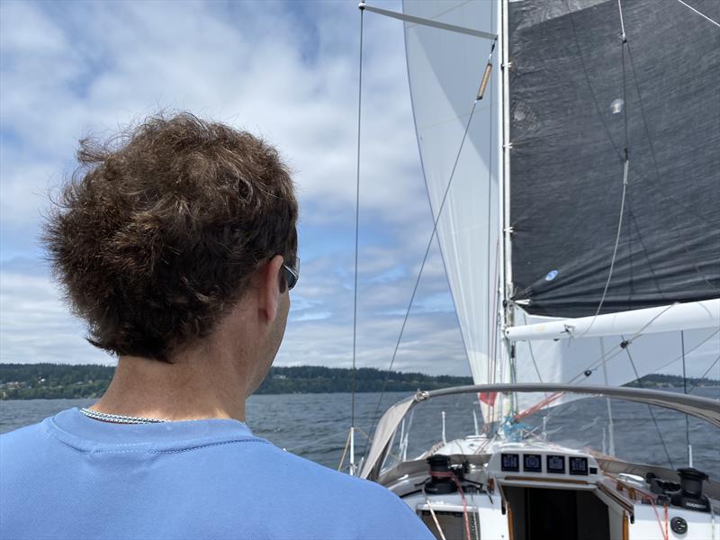 The author, finding the light photo copyright Jonathan McKee taken at Seattle Yacht Club and featuring the IRC class