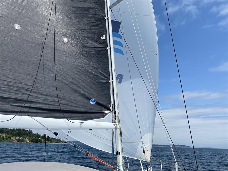 Dark Star sails off of Bainbridge Island under a full main and a big A sail photo copyright David Schmidt taken at Seattle Yacht Club and featuring the IRC class