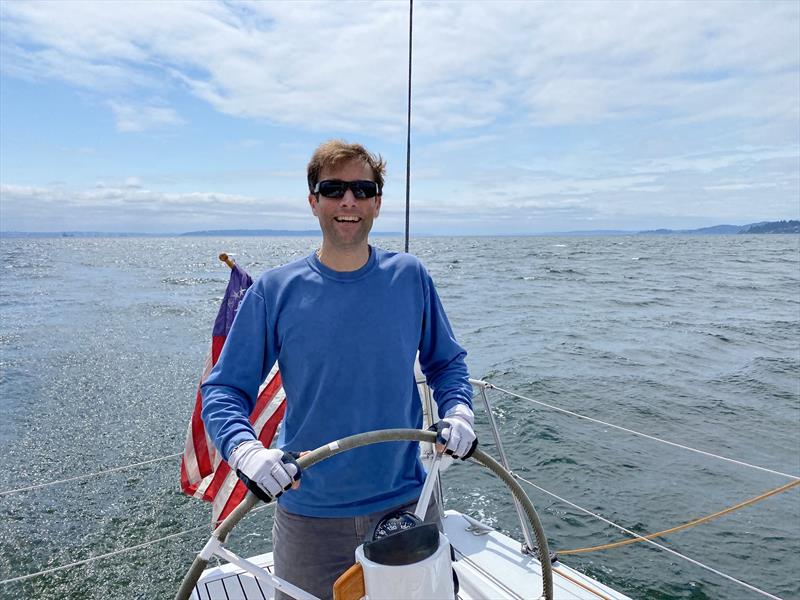 The author, hoping his grin doesn't split his face photo copyright Jonathan McKee taken at Seattle Yacht Club and featuring the IRC class