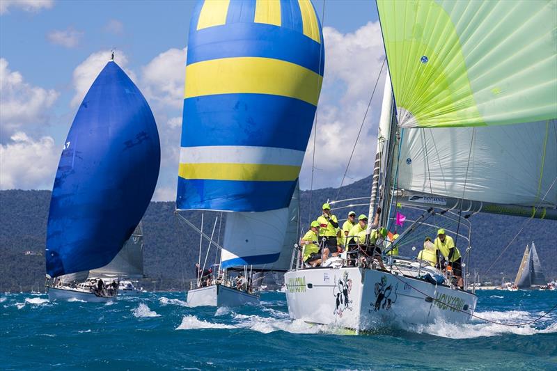 Holy Cow! leading the Cruising pack - Airlie Beach Race Week photo copyright Andrea Francolini taken at Whitsunday Sailing Club and featuring the IRC class