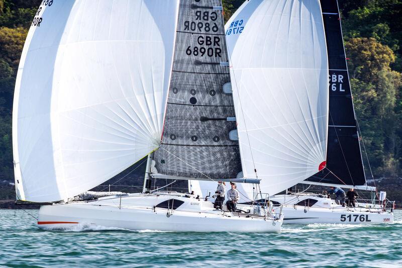 James Harayda and Dee Caffari racing Sun Fast 3300 Gentoo photo copyright James Tomlinson taken at Royal Ocean Racing Club and featuring the IRC class