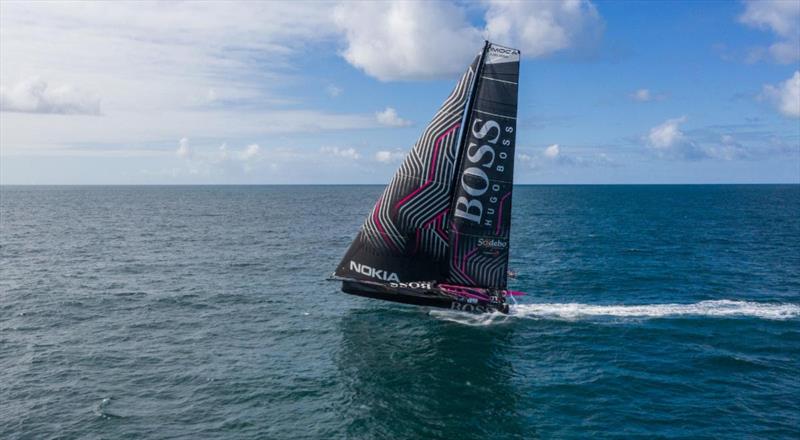 British top offshore sailor, Alex Thomson aboard HUGO BOSS is one of 13 IMOCA 60s in the Rolex Fastnet Race  photo copyright Alex Thomson Racing taken at Royal Ocean Racing Club and featuring the IRC class