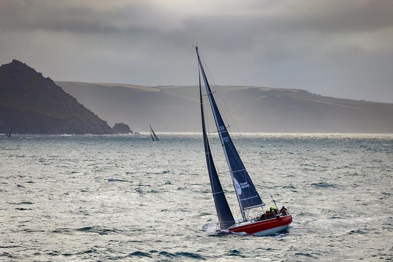 Dawn on the second day of the 2021 Rolex Fastnet Race found yachts hugging the coastline as they headed west  - photo © Carlo Borlenghi