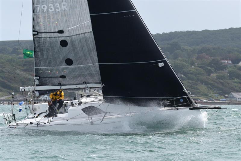 Nigel de Quervain Colley's Sun Fast 3300 Fastrak XII at the start of the Rolex Fastnet Race photo copyright Rick Tomlinson / www.rick-tomlinson.com taken at Royal Ocean Racing Club and featuring the IRC class