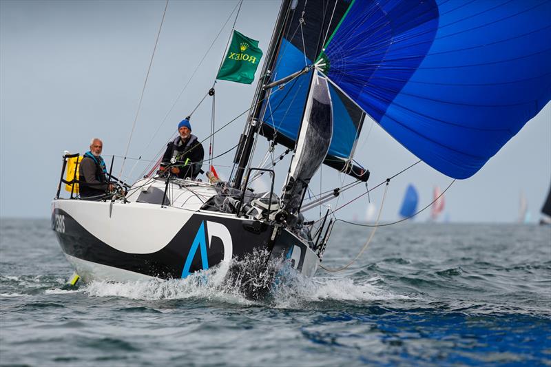 Ludovic Menahes and David le Goff led for the first three quarters of the race on Raphael - Rolex Fastnet Race - photo © Paul Wyeth / www.pwpictures.com