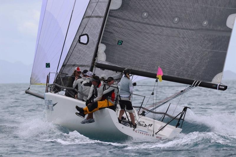 Crusader Clennett's Mitre 10 made the best of suitable conditions - Airlie Beach Race Week day 1 photo copyright Shirley Wodson / ABRW taken at Whitsunday Sailing Club and featuring the IRC class