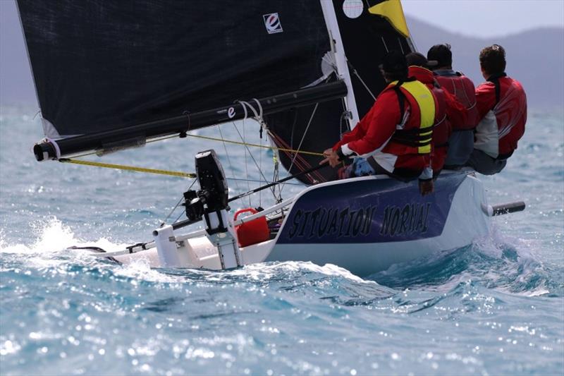 Situation Normal crew having a ball - Airlie Beach Race Week day 1 photo copyright Shirley Wodson / ABRW taken at Whitsunday Sailing Club and featuring the IRC class