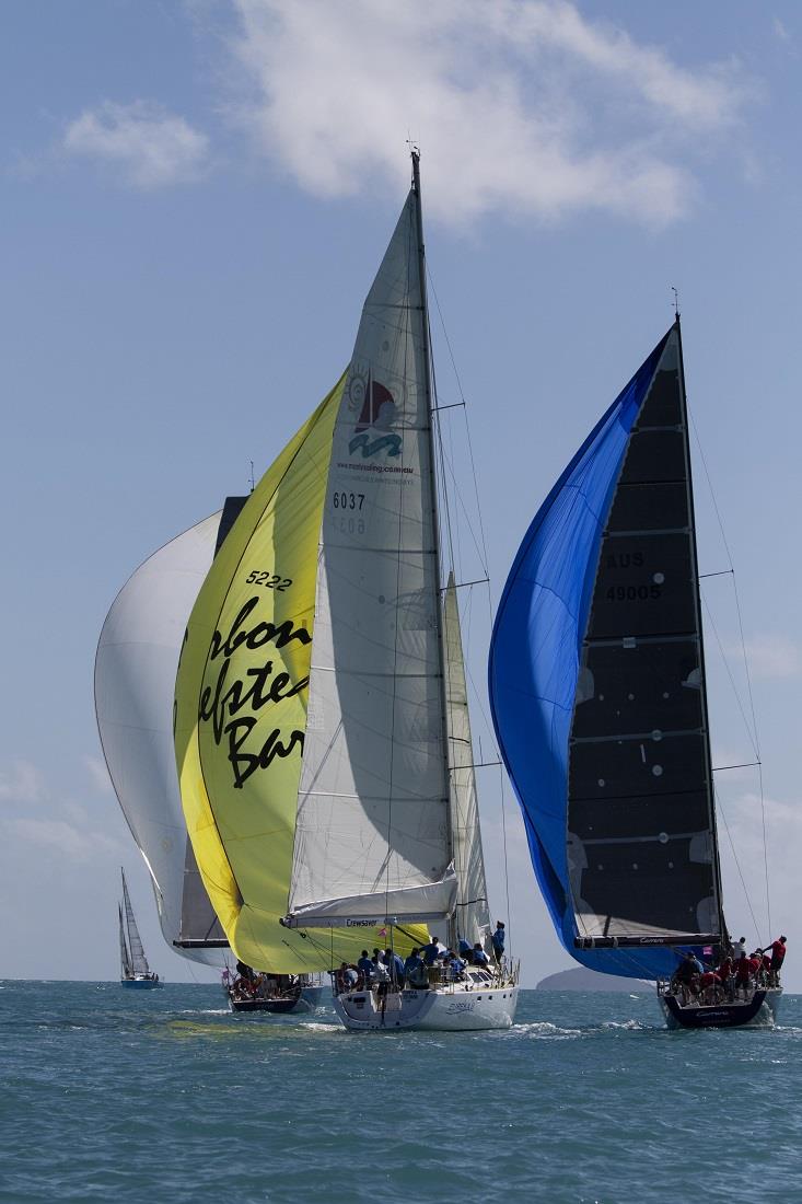Mayfair, Eureka II and Carrera S on a day of champagne sailing - 2021 Airlie Beach Race Week - photo © Shirley Wodson / ABRW