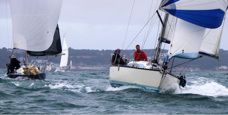 Paper Tiger in the Rossborough Round the Island Race photo copyright Debbie Brown taken at Royal Channel Islands Yacht Club and featuring the IRC class