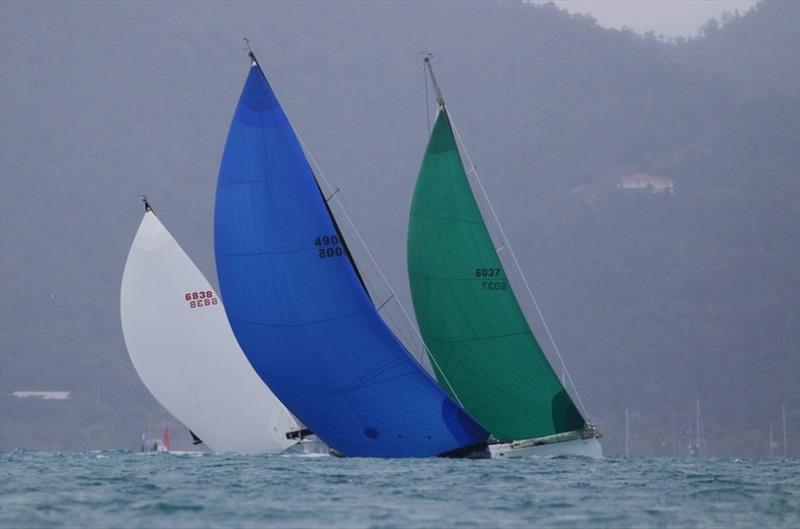 Ponyo, Carrera S and Eureka have been close all week - 2021 Airlie Beach Race Week photo copyright Shirley Wodson / ABRW taken at Whitsunday Sailing Club and featuring the IRC class
