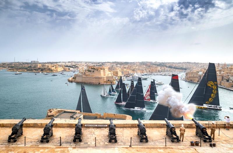 2021 Rolex Middle Sea Race start photo copyright Kurt Arrigo / Rolex taken at Royal Malta Yacht Club and featuring the IRC class