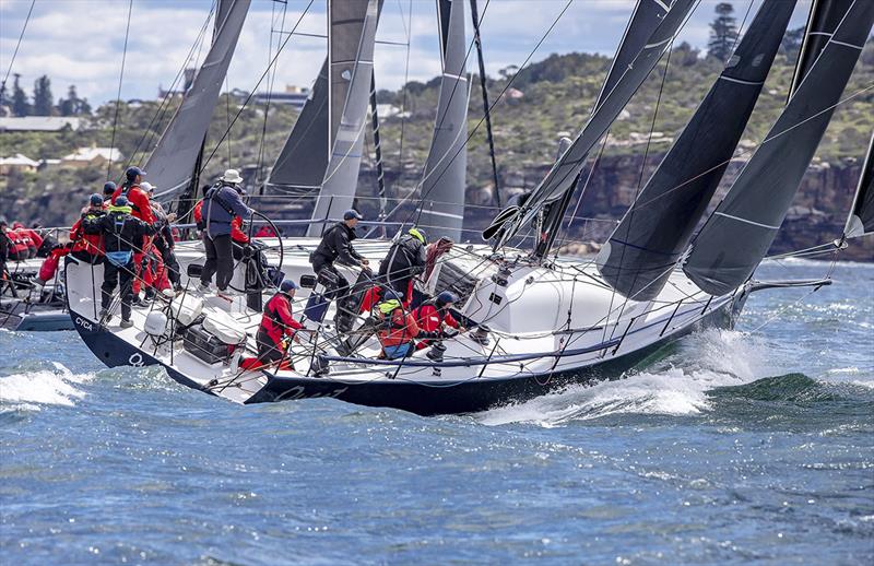 Quest bears away for North Head with three up front photo copyright Bow Caddy Media taken at Cruising Yacht Club of Australia and featuring the IRC class