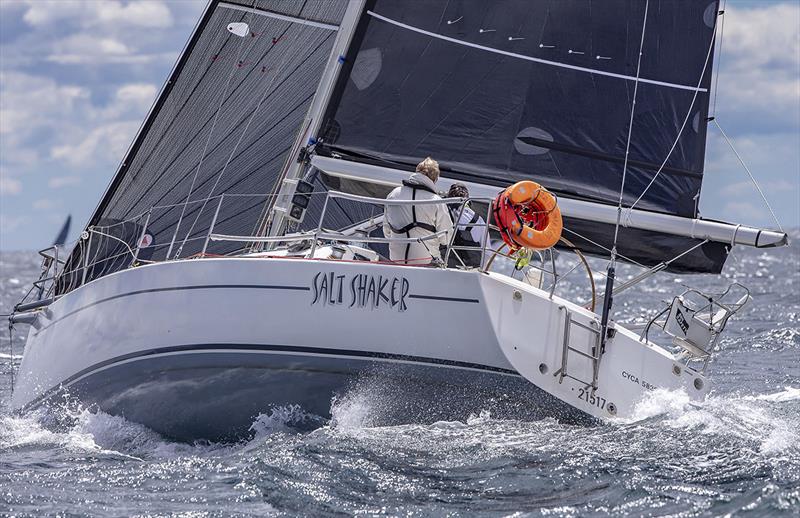 Salt Shaker takes a gust photo copyright Bow Caddy Media taken at Cruising Yacht Club of Australia and featuring the IRC class