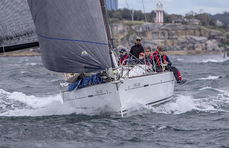 Flying Cloud heads north photo copyright Bow Caddy Media taken at Cruising Yacht Club of Australia and featuring the IRC class