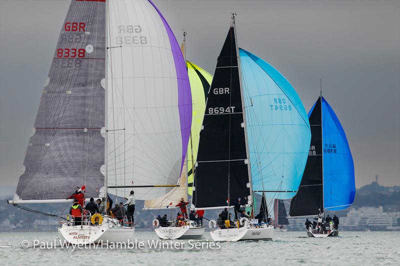 IRC Three fleet during HYS Hamble Winter Series Race Week 6 photo copyright Paul Wyeth / www.pwpictures.com taken at Hamble River Sailing Club and featuring the IRC class