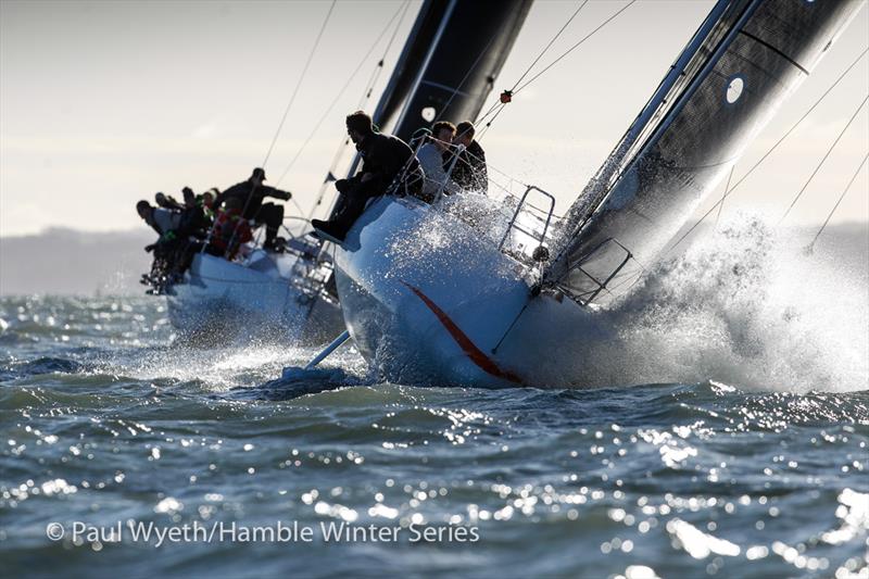 Gentoo, Sunfast 3000 during HYS Hamble Winter Series Race Week 7 photo copyright Paul Wyeth / www.pwpictures.com taken at Hamble River Sailing Club and featuring the IRC class