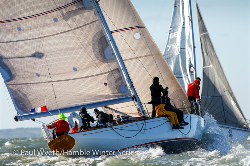 Firebrand, S &S 43, during HYS Hamble Winter Series Race Week 7 photo copyright Paul Wyeth / www.pwpictures.com taken at Hamble River Sailing Club and featuring the IRC class