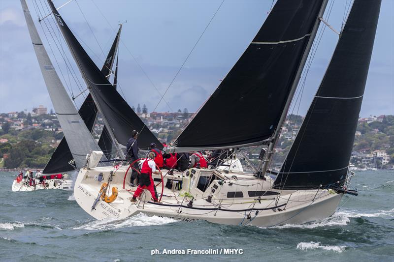Prem Div 2 winner Mille Sabords on day 2 of the annual Sydney Short Ocean Racing Championship photo copyright Andrea Francolini taken at Middle Harbour Yacht Club and featuring the IRC class