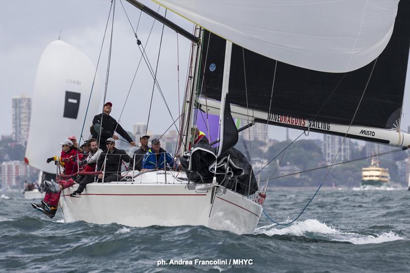 Nine Dragons, Prem Div 1 victor, on day 2 of the annual Sydney Short Ocean Racing Championship photo copyright Andrea Francolini taken at Middle Harbour Yacht Club and featuring the IRC class