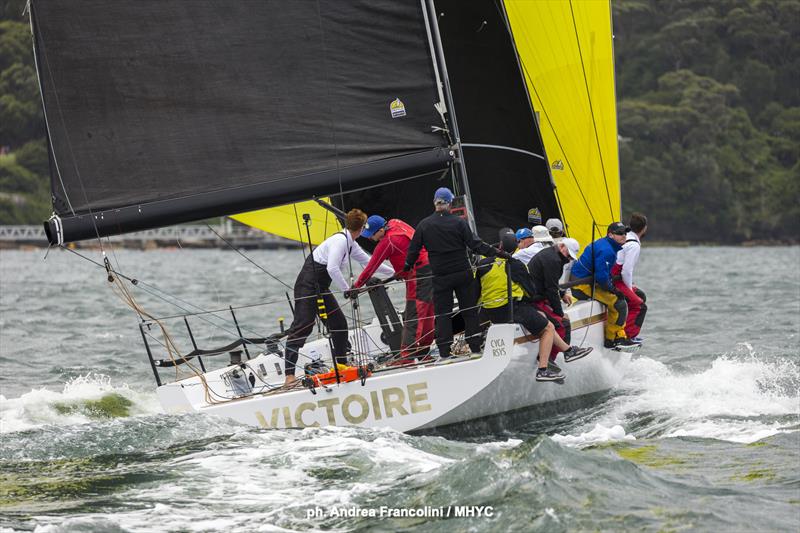 Super 40 Spring Regatta 1st Victoire on day 2 of the annual Sydney Short Ocean Racing Championship photo copyright Andrea Francolini taken at Middle Harbour Yacht Club and featuring the IRC class