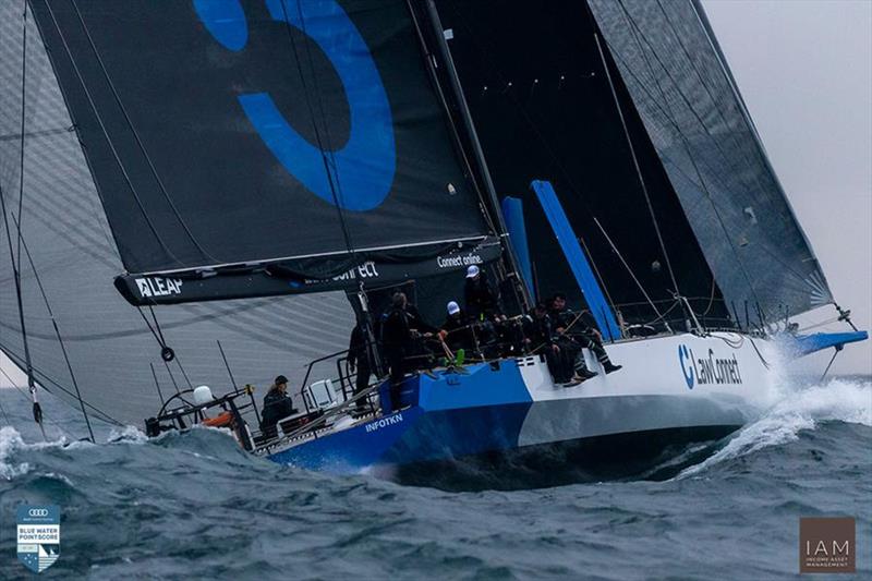 LawConnect leads the Cabbage Tree Island Race fleet out of the Heads photo copyright Andrea Francolini taken at Cruising Yacht Club of Australia and featuring the IRC class