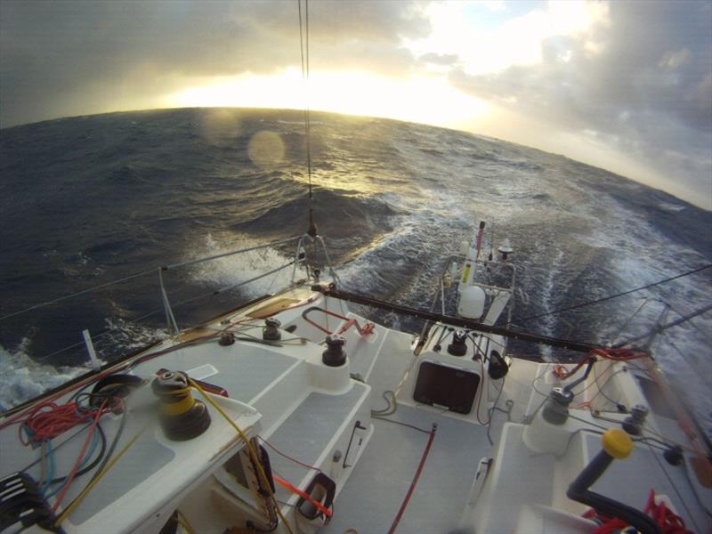 Surfing in the Southern Pacific Roaring Forties photo copyright Global Solo Challenge taken at  and featuring the IRC class