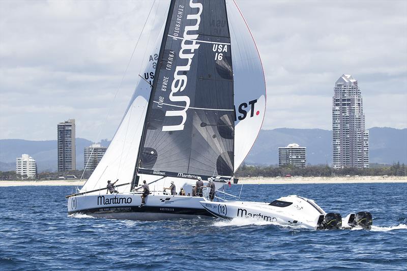 The Schumacher 54, Maritimo 11, sets sail for the 2021 Sydney Hobart Race, with the XCAT Maritimo 12 also farewelling her. - photo © Maritimo