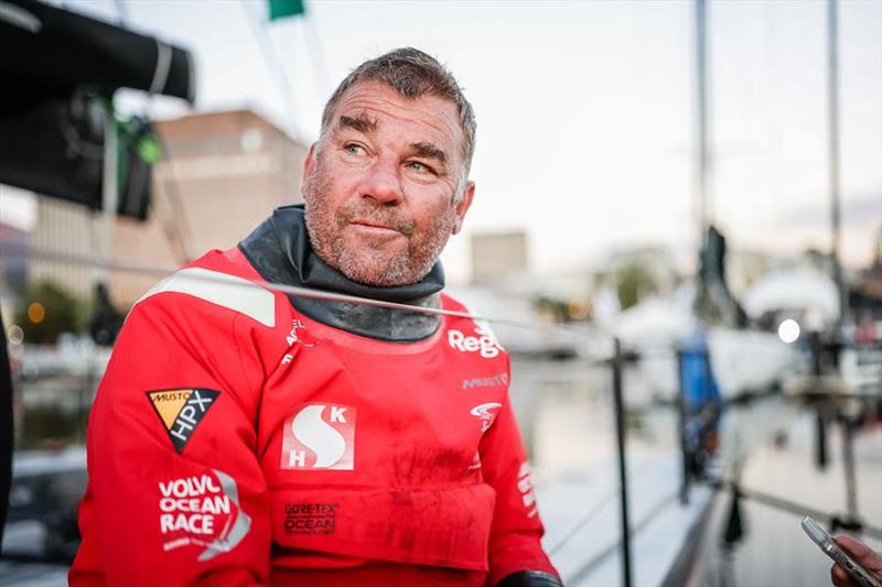 Scallywag skipper David Witt after finishing the 2021 Rolex Sydney Hobart Yacht Race photo copyright Salty Dingo taken at Cruising Yacht Club of Australia and featuring the IRC class