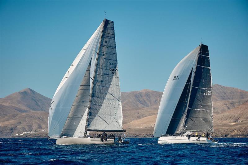 Max Klink's Botin 52 Caro (CH) and Tala (GBR) at the start of the RORC Transatlantic Race - photo © James Mitchell