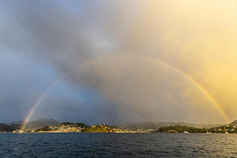 The pot at the end of the rainbow was L4 Trifork's arrival into Grenada as the sunset on day 10 of the RORC Transatlantic Race - photo © Arthur Daniel / RORC