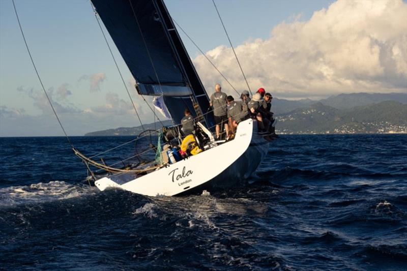 Tala crossed the finish line in Grenada after the closest battle in the eight-year history of the race came to a dramatic conclusion, with Max Klink's Botin 52 Caro (CH) just one hour behind on the water photo copyright Arthur Daniel / RORC taken at Royal Ocean Racing Club and featuring the IRC class