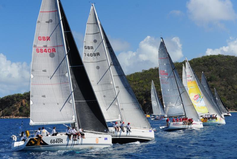 Start Line set to go. - photo © Ingrid Abery / BVI Spring Regatta