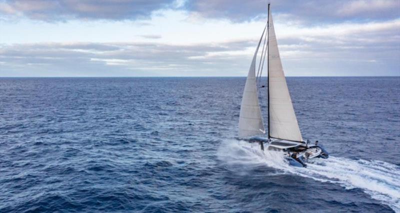 Meanwhile, some great drone shots are in from Gunboat 68 Tosca, sailed by Ken Howery/Alex Thomson. After their pitstop in the Azores, they are now over halfway to the finish in Grenada - photo © PKC Media / Tosca