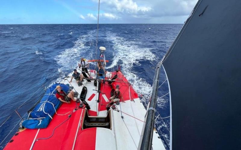 Trade winds kick in on day 14 of the RORC Transatlantic Race - Volvo 60 Challenge Ocean, skippered by Valdo Dhoyer reported: `30/35 knots from the east and a swell of 4-6 metres. Hurtling through the Atlantic swell - the speed dial goes crazy` photo copyright Challenge Ocean taken at Royal Ocean Racing Club and featuring the IRC class