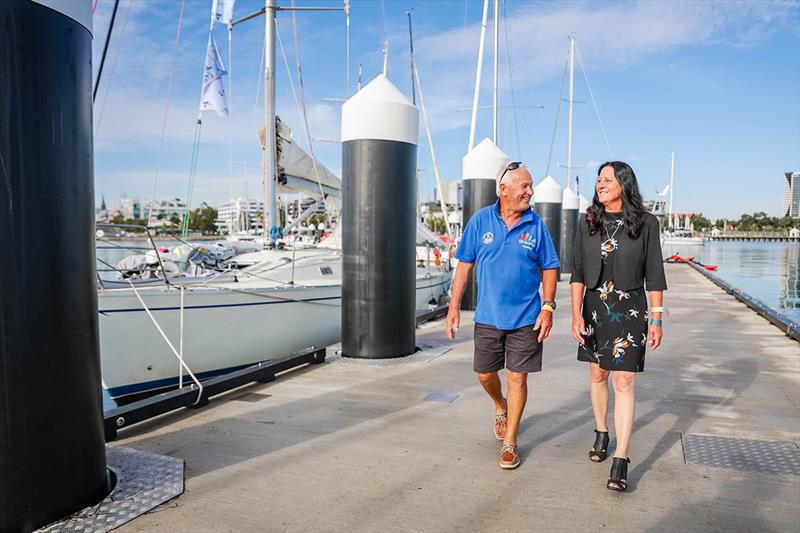 Festival of Sails - Member for Geelong, Christine Couzens MP with Royal Geelong Yacht Club Commodore, Stuart Dickson photo copyright Salty Dingo taken at Royal Geelong Yacht Club and featuring the IRC class