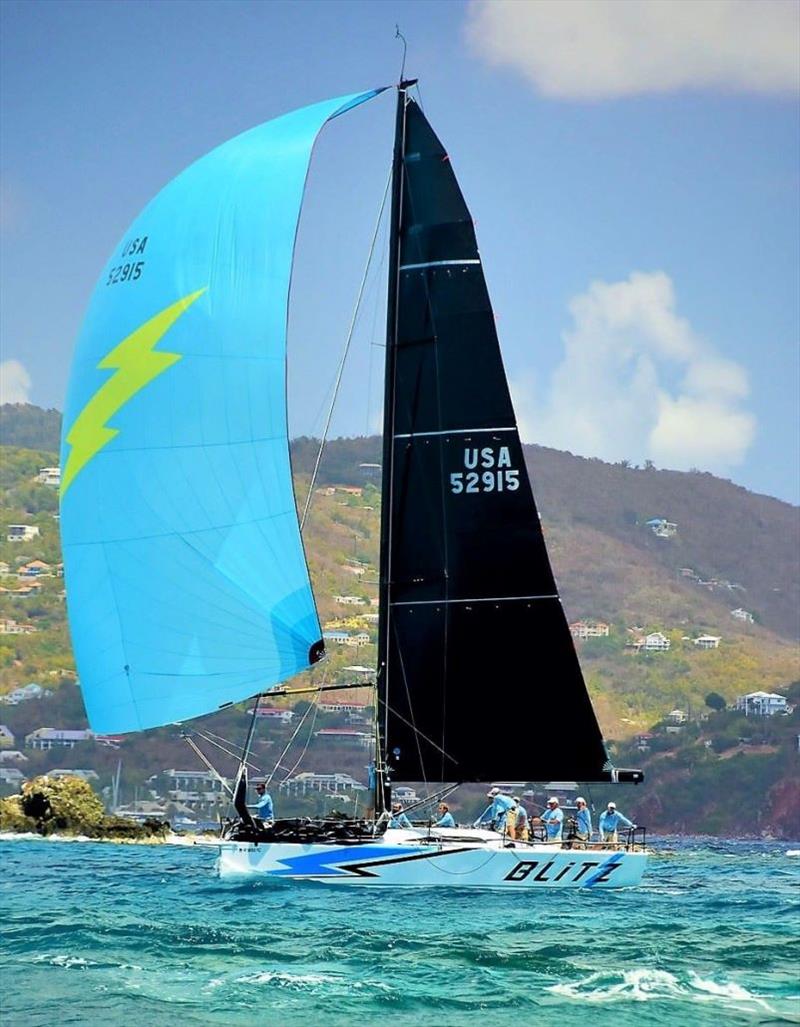 Peter Corr's Summit 40 Blitz races in St. Thomas International Regatta 2021 photo copyright Dean Barnes taken at St. Thomas Yacht Club and featuring the IRC class