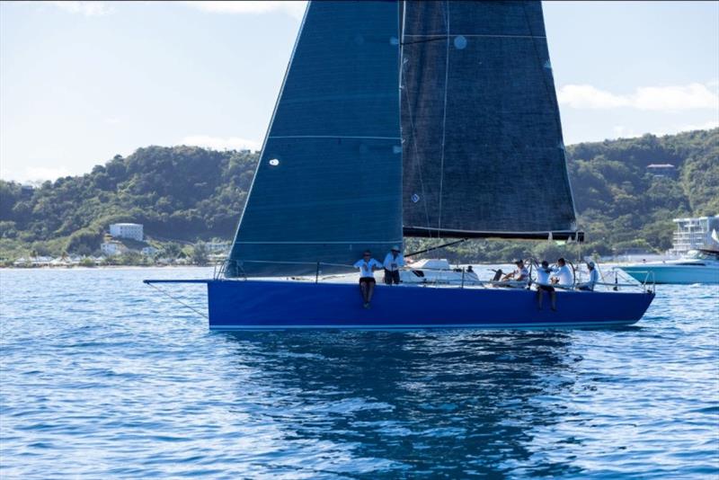 Dominique Tian's French Ker 46 Tonnerre de Glen taking line honours - Island Water World Grenada Sailing Week day 1 photo copyright Arthur Daniel taken at  and featuring the IRC class