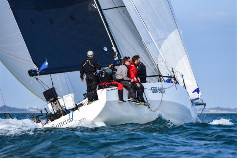 One of the favourites in IRC One - Tom Kneen's British JPK 1180 Sunrise photo copyright Rick Tomlinson taken at Royal Ocean Racing Club and featuring the IRC class